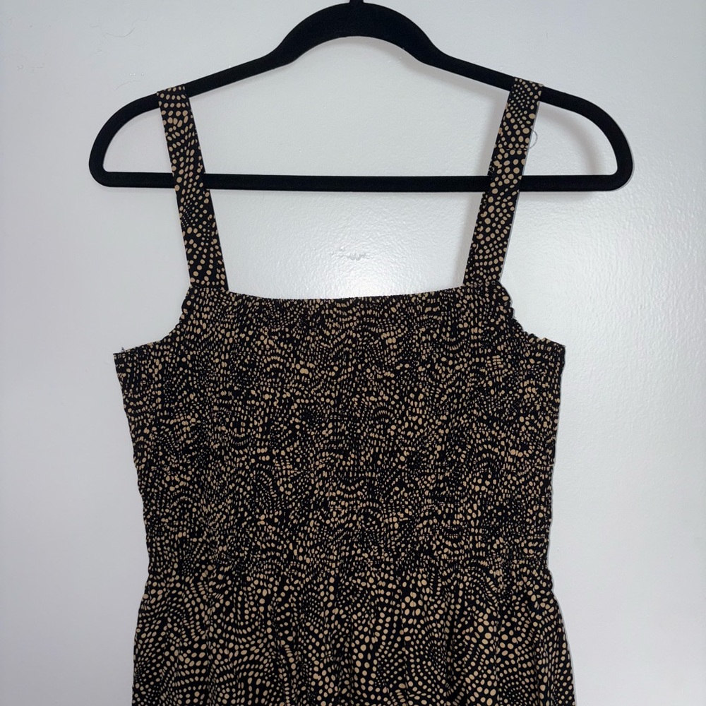 Madewell Black and Cream Patterned Dress